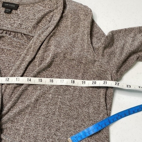 J Jill Wearever Long Open Front Cardigan Drape Long Sleeve Stretch Knit Pockets - Picture 12 of 15